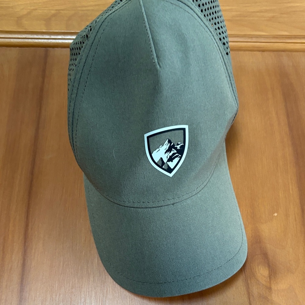 Men's Olive Green Mountain Emblem Trucker Hat